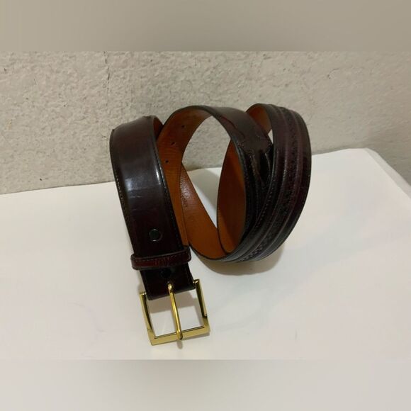 Lucchese Classics Belt, Style# B1422 Size 44 Burgundy - Picture 1 of 16